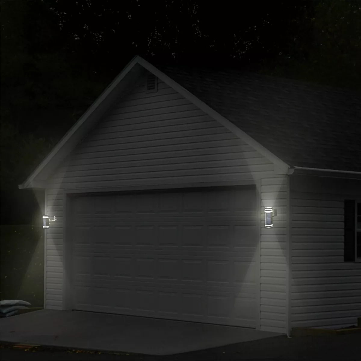 LED Solar Dual Direction Outdoor Wall Light with Amber/White Light - Techko Kobot