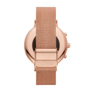 Fossil Hybrid Smartwatch HR Charter 42mm - Rose Gold-Tone Stainless Steel Mesh