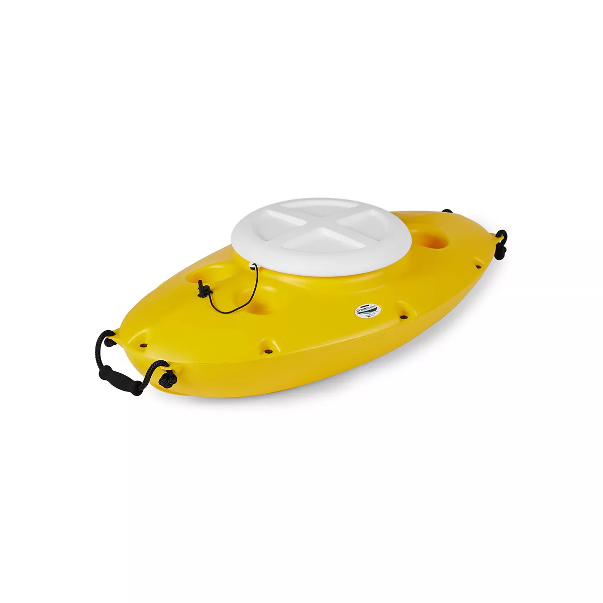 CreekKooler Kayak or Canoe River Floating Beverage & Food Storing Cooler, Yellow