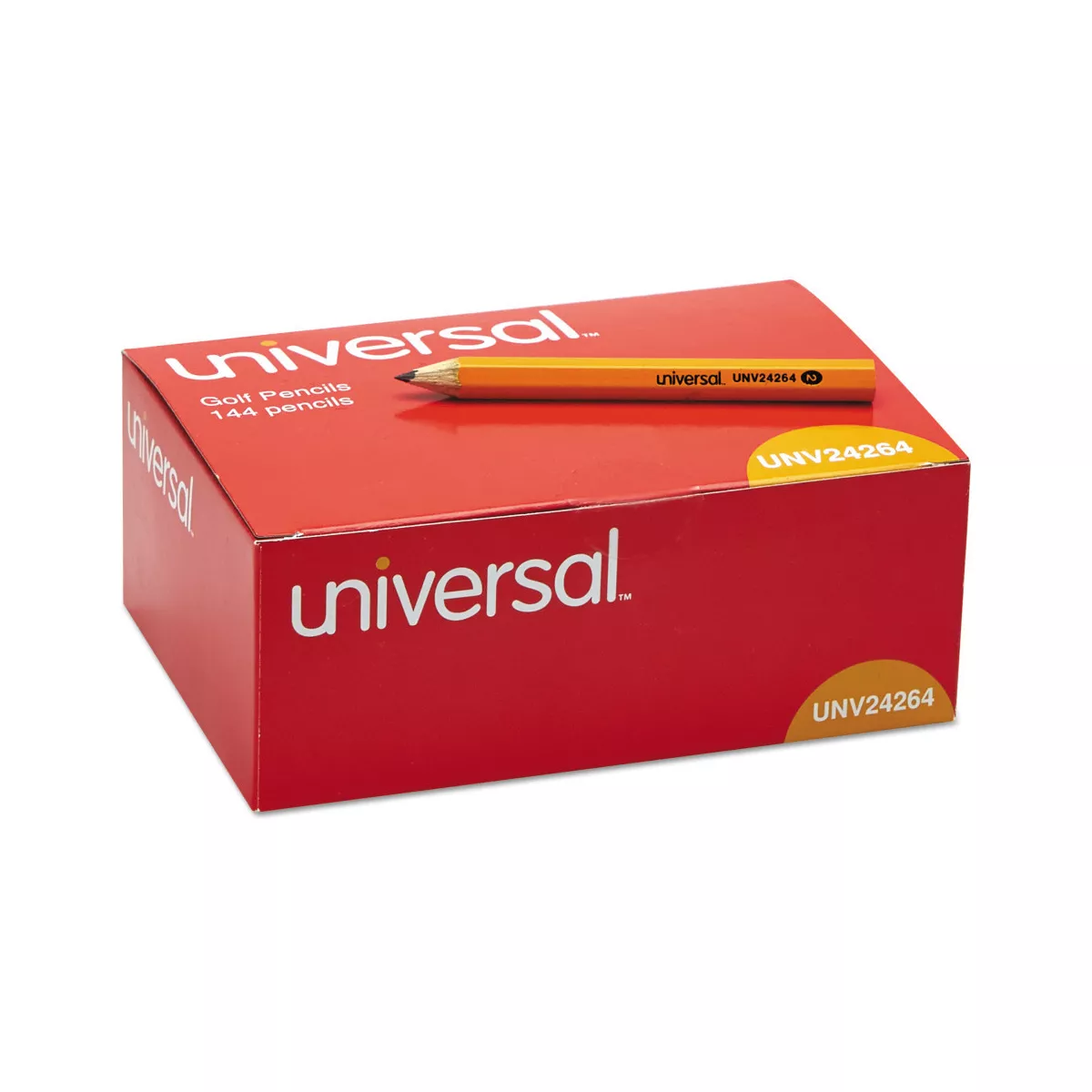 Universal 144pk #2 Golf & Pew Pencil Yellow Barrel