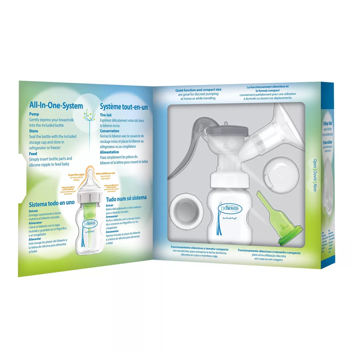 Dr. Brown's Manual Breast Pump with Silicone Shields