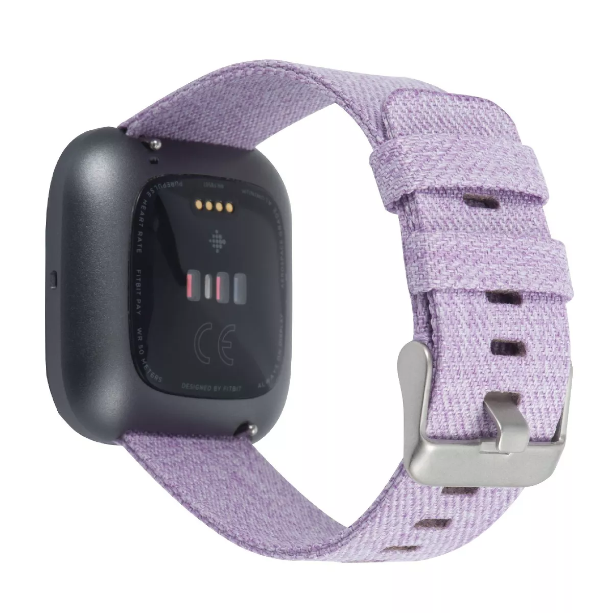 Insten Canvas Woven Fabric Band for Fitbit Versa 2 / 1 / Lite / SE, Replacement Strap, Lavender Purple
