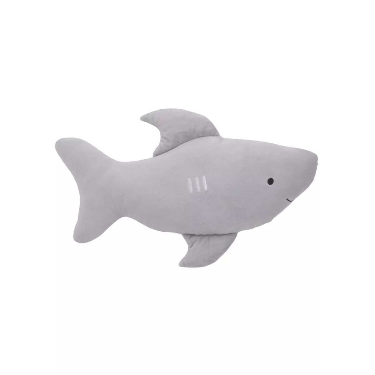 Little Love By NoJo Shark Shaped Throw Pillow with 3D Fins - Gray