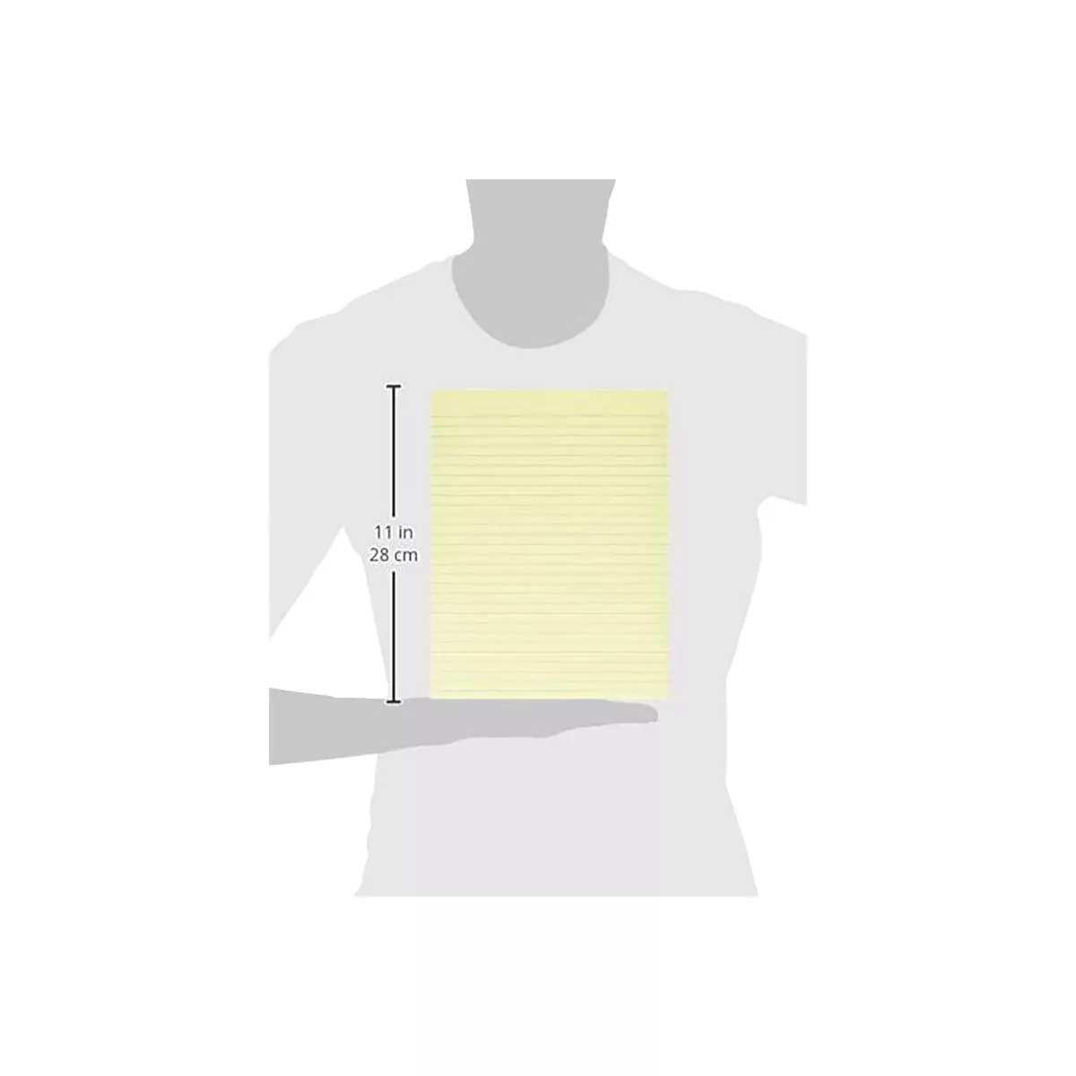 School Smart Legal Pad, 8-1/2 x 11 Inches, Canary, 50 Sheets, pk of 12