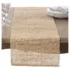 14"x90" Nubby Texture Woven Table Runner Light Brown - Saro Lifestyle