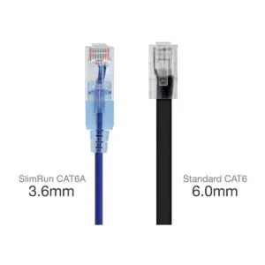 Monoprice Cat6A Ethernet Network Patch Cable - 25 Feet - Purple | 10-Pack, 10G - SlimRun Series