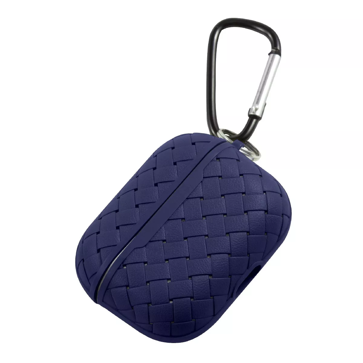 Insten Weave Shape Case For AirPods Pro, Soft TPU Skin Cover with Carabiner, Blue