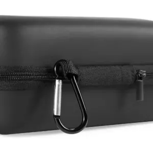 Portable Earbud Case, Travel Pouch for Earphone Carrying Case with Zipper (Black, 6.5