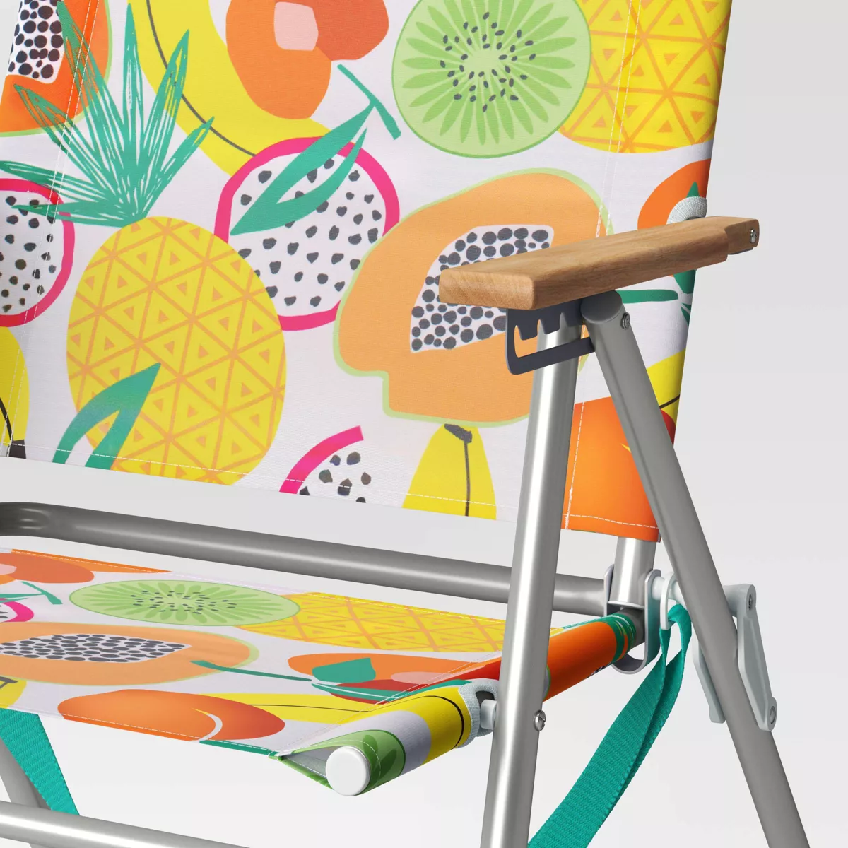 High & Wide Fruit Pattern Beach Chair - Sun Squad™