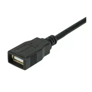 Monoprice USB Type-A to USB Type-A Female 2.0 Extension Cable - 1.5 Feet - Black (3 Pack) 28/24AWG, Gold Plated Connectors