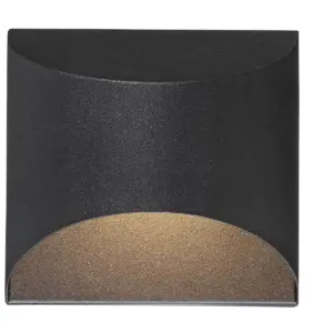 Possini Euro Design Modern Outdoor Wall Light Fixture LED Textured Black Dark Sky 5 1/2