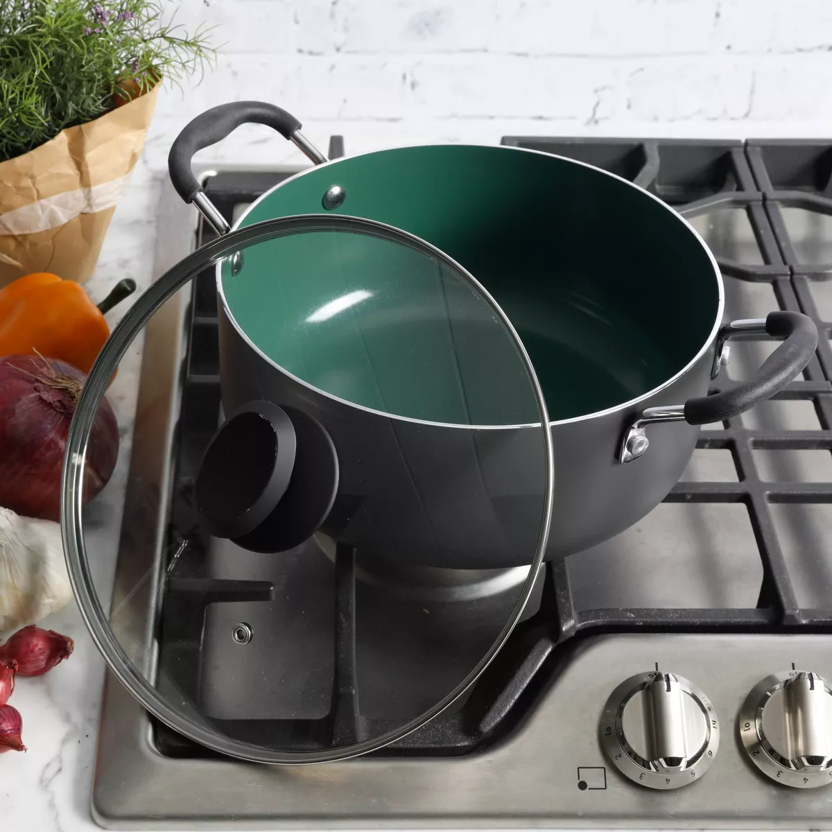 Gibson Home Eco-Friendly Home 5Qt Dutch Oven Ceramic Non-stick