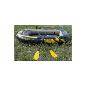 Intex Seahawk 2 Inflatable Raft Set and 2 Transom Mount 8 Speed Trolling Motors