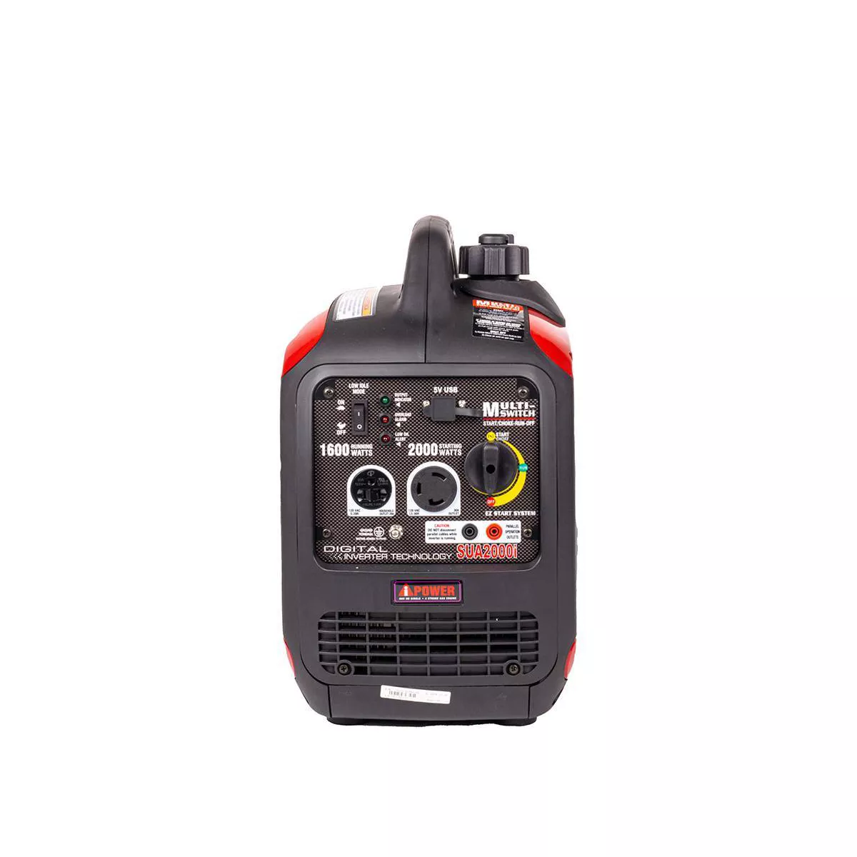 2000 Watt Ultra-Quiet Gasoline Powered Inverter Portable Generator With Parallel Capability - A-iPower