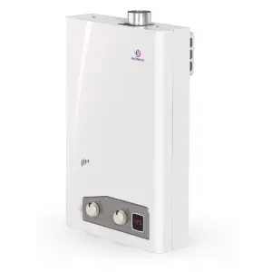 Eccotemp FVI12 Indoor 4 Gallon Per Minute Natural Gas Tankless Home Bathroom Kitchen Wall Mounted Hot Water Heater for Home and Light Commercial Use