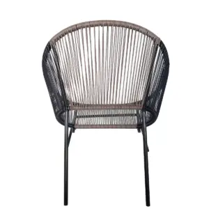 Outdoor 3pc Conversation Set - Black - TK Classics