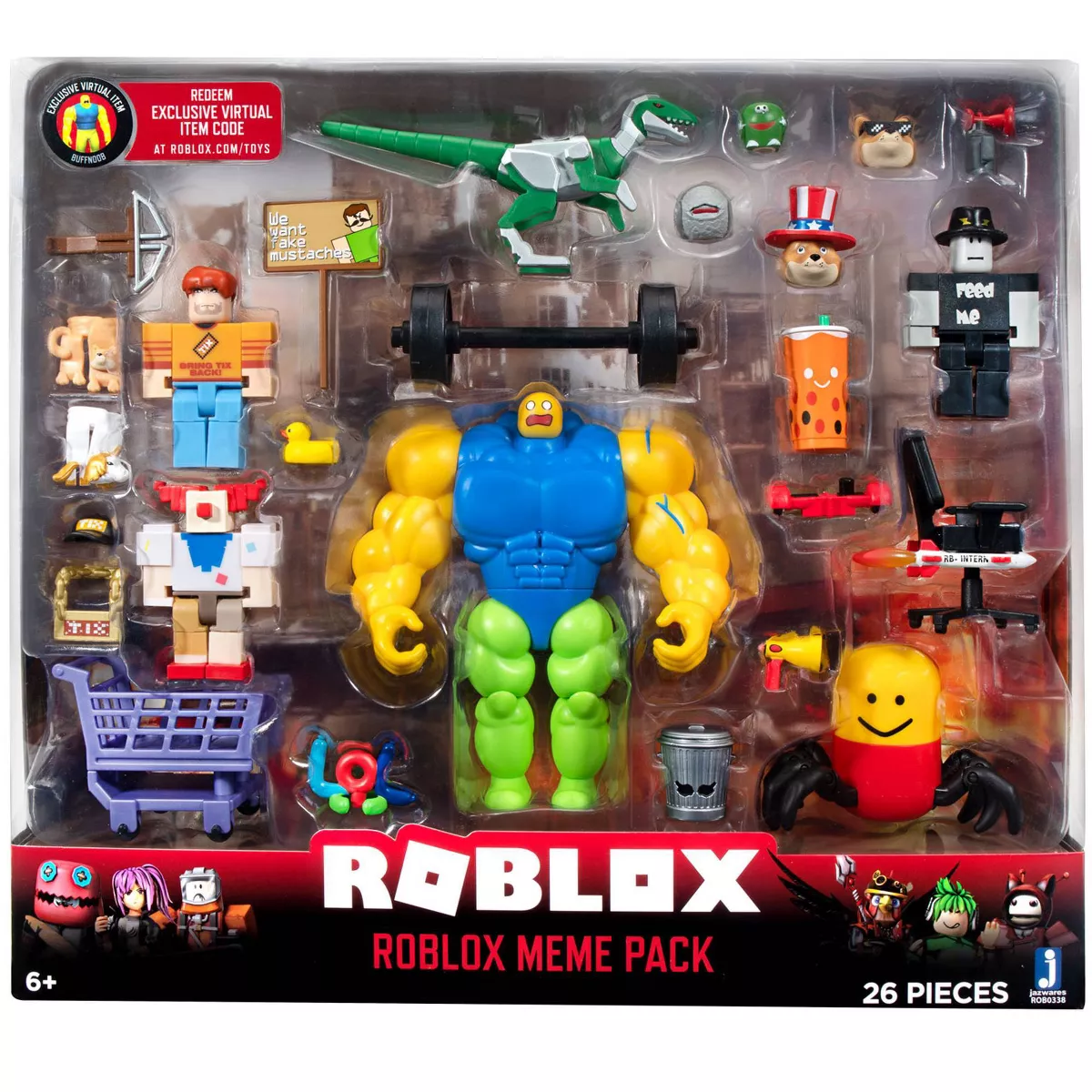 Roblox Action Collection - Meme Pack Playset (Includes Exclusive Virtual Item)