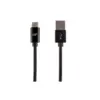 Monoprice USB 2.0 Type-C to Type-A Charge and Sync Nylon-Braid Cable - 10 Feet - Black, Up to 480Mbps, Fast Charging, Aluminum Connectors