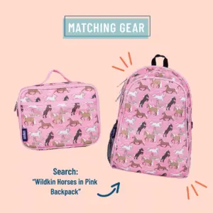 Wildkin Horses Lunch Box - Pink