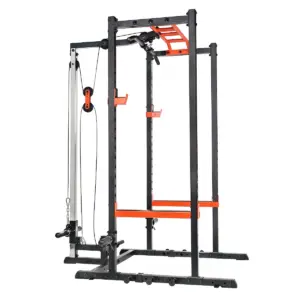 Sunny Health & Fitness Lat Pull Down Attachment Pulley System for Power Racks