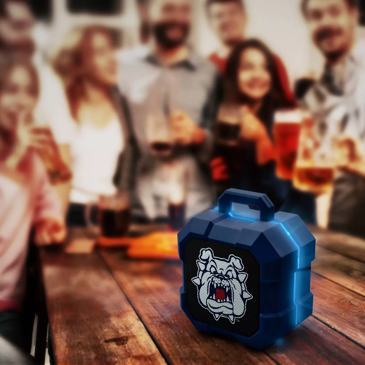 NCAA Fresno State Bulldogs LED ShockBox Bluetooth Speaker