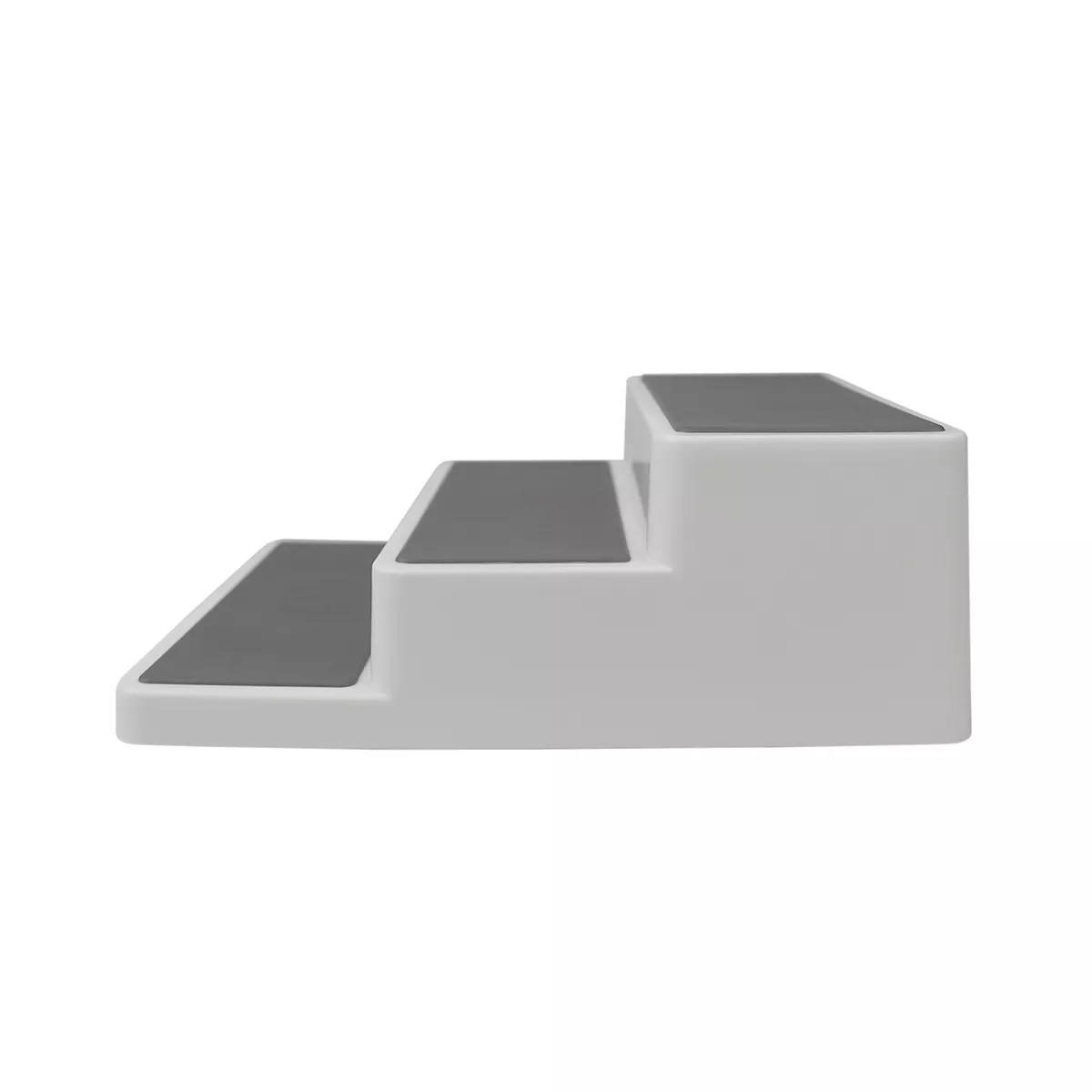 Home Basics 3 Tier Rubber Lined Plastic Seasoning Rack, White