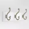 10" 3-scroll Hook Rack - White/Satin Nickel - Threshold™