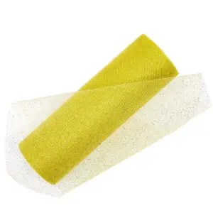 Bright Creations 6 Pack Gold Glitter Tulle Fabric Rolls for Arts and Crafts (6 in x 10 Yards)