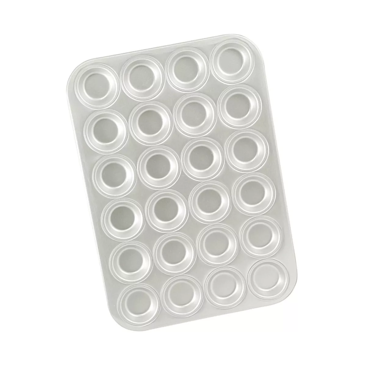 Fat Daddio's MFN-MINI Anodized Aluminum Mini Cupcake Muffin Pan, 24 Cavities
