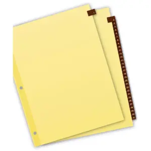 Avery Red Lthr Tab Dividers Printed 1-31 8-1/2
