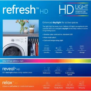 General Electric 4pk 60w Refresh Daylight Equivalent A19 LED HD