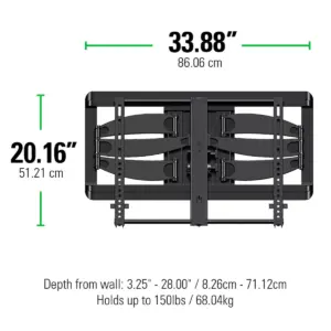 Sanus VLF628-B1 Full Motion Mount for 46