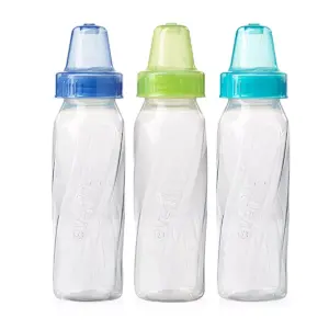 Evenflo Classic Clear Bpa-Free Plastic Baby Bottle - 8oz 3pk