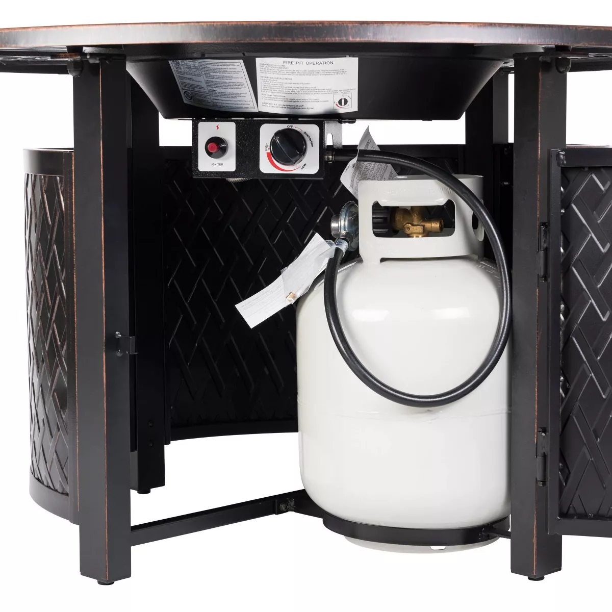 Verona Aluminum Round LPG Fire Pit - Fire Sense