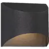 Possini Euro Design Modern Outdoor Wall Light Fixture LED Textured Black Dark Sky 5 1/2" Downlight for Exterior Porch Patio Deck