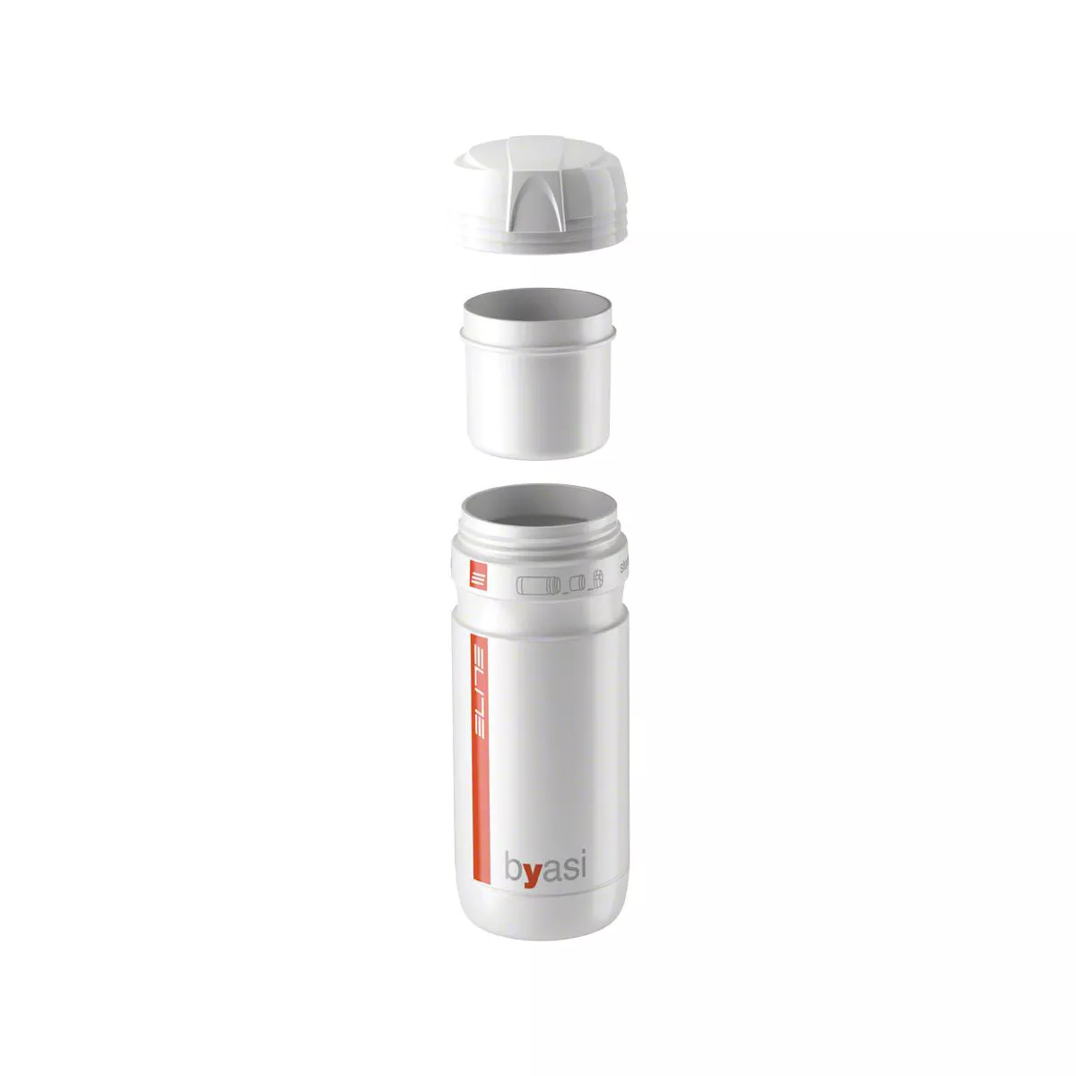 Elite Byasi Tool Holder and Bottle Cage Storage: 750ml~ White