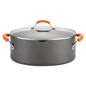 Rachael Ray Hard Anodized II Covered Pasta Pot -Orange Handle (8 Qt.)
