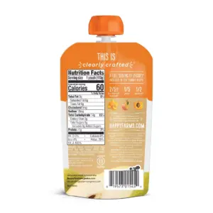 HappyBaby Clearly Crafted Squash Pears & Apricots Baby Food Pouch - 4oz