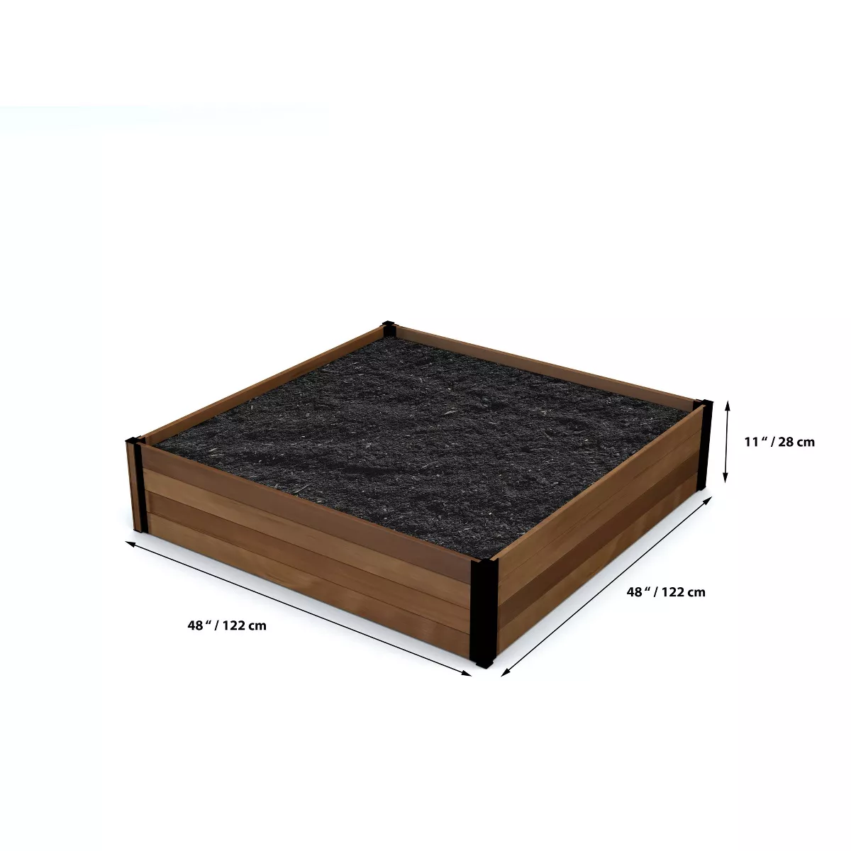 Mezza Garden Bed Square Planter - Vita