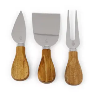 Acacia Round Cheese Board Set - Picnic Time