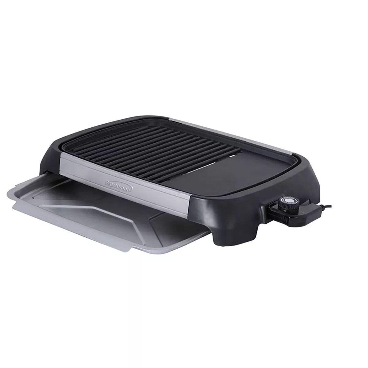Brentwood Select TS-641 1200 Watt Electric Indoor Grill & Griddle in Stainless Steel