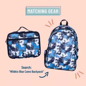 Wildkin Camouflage Lunch Box - Blue