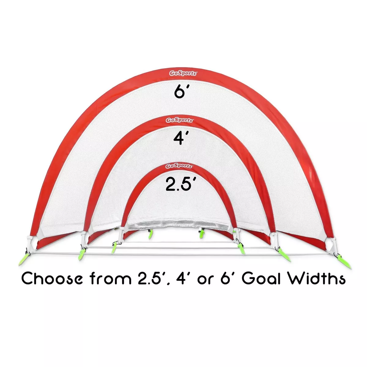 GoSports Portable Pop Up Soccer Goals for Backyard, Kids, and Adults, 6 Feet Wide, Set of 2 Nets with Agility Training Cones and Carrying Case