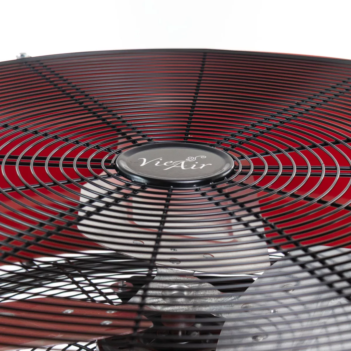 VieAir 24 Inch Commercial Floor Drum Fan in Red