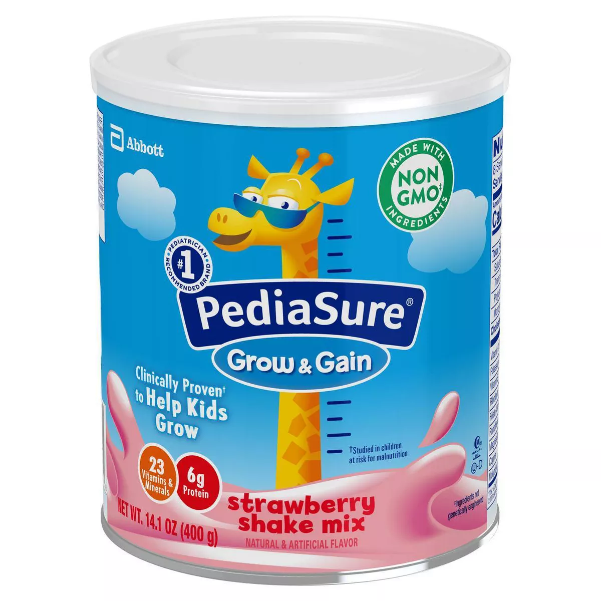PediaSure Grow & Gain 3pk Non-GMO Strawberry Shake Mix Powder - 42.3oz