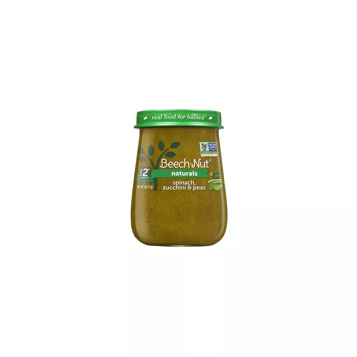 Beech-Nut Naturals Spinach, Zucchini & Peas Baby Food Jar - 4oz