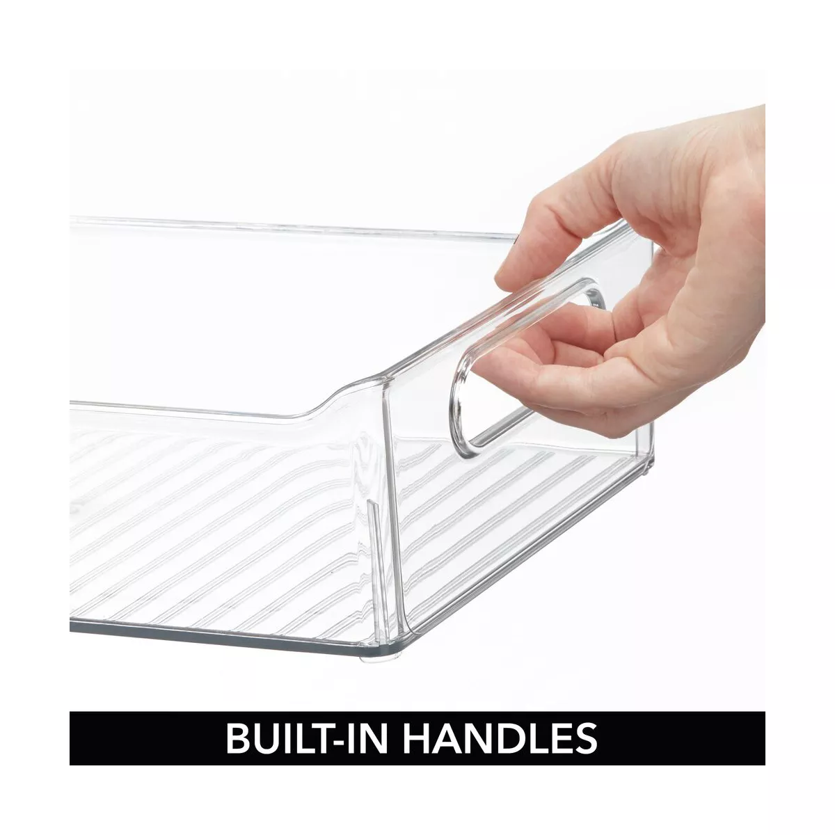 mDesign Plastic Office Drawer Organizer Tray, 6 Pack, Clear