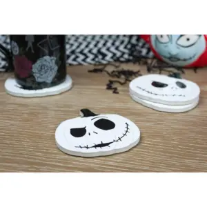 Seven20 Nightmare Before Christmas Jack Skellington Pumpkin King Drink Coasters | 4 Pack