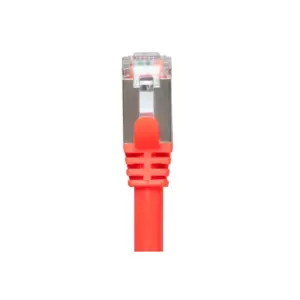 Monoprice Cat7 Ethernet Network Patch Cable - 10 feet - Red | 26AWG, Shielded, (S/FTP) - Entegrade Series