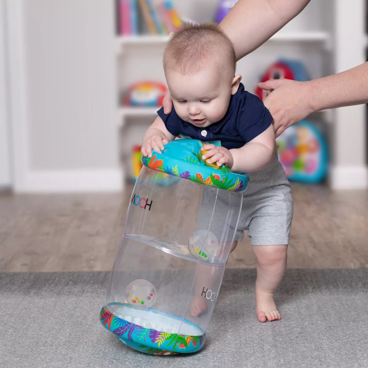 Hoovy Baby Roller inflatable with rattle and lights